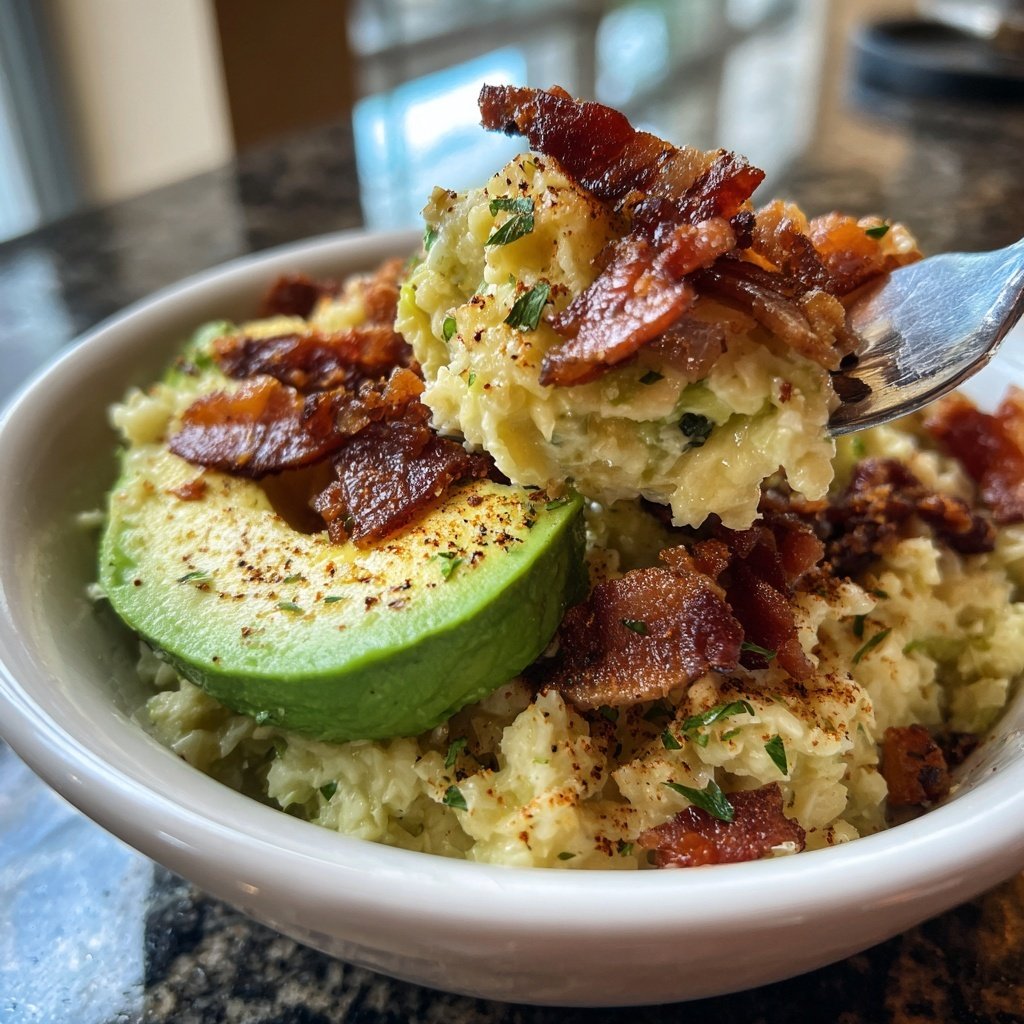 Keto Breakfast Bowl With Avocado