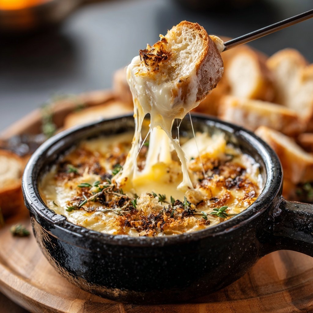 Fondue with Camembert and Thyme