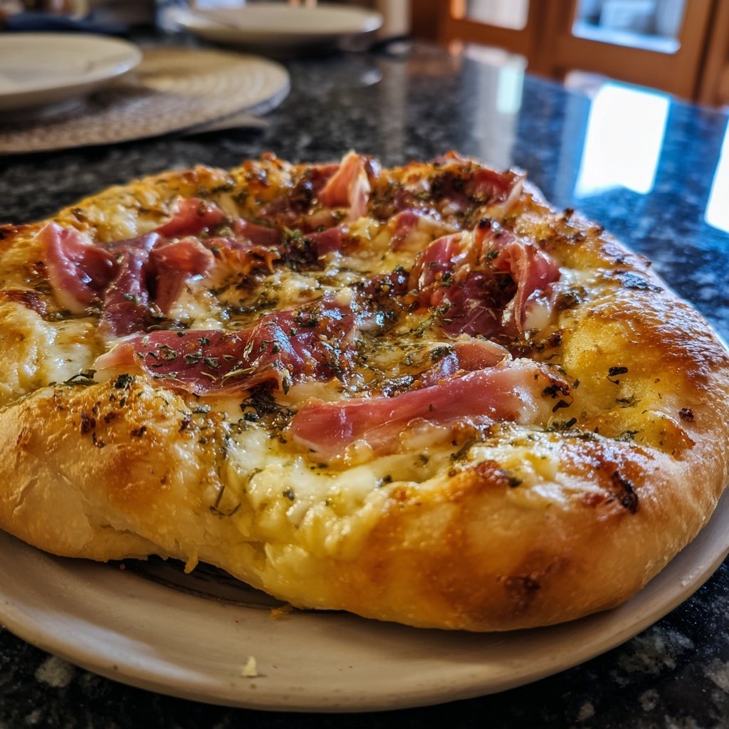 Pizza with Fig Jam and Prosciutto