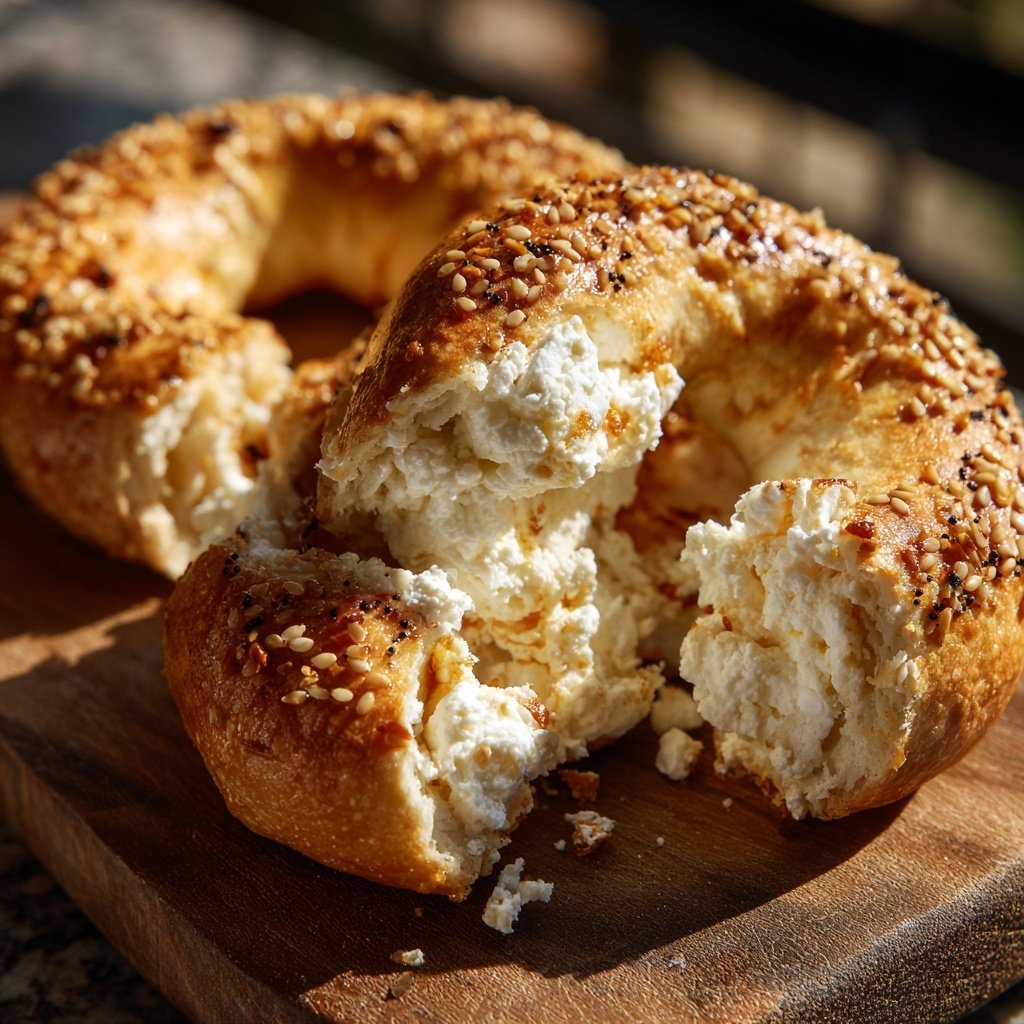 Protein Bagels Made With Cottage Cheese