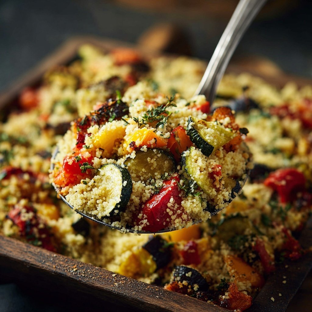 Herb Roasted Vegetable Couscous Bake