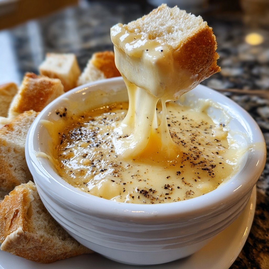 Fondue with Fontina and Black Pepper