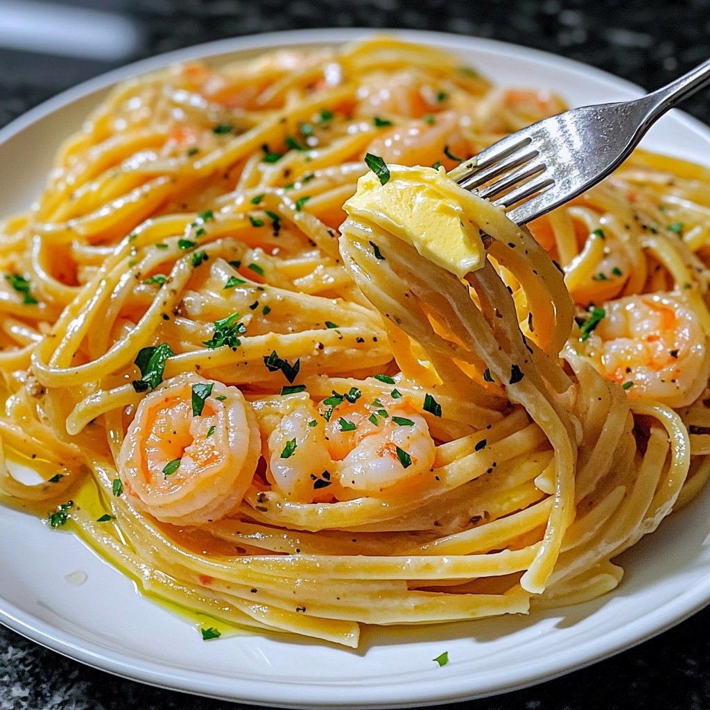 15-Minute Garlic Shrimp Pasta