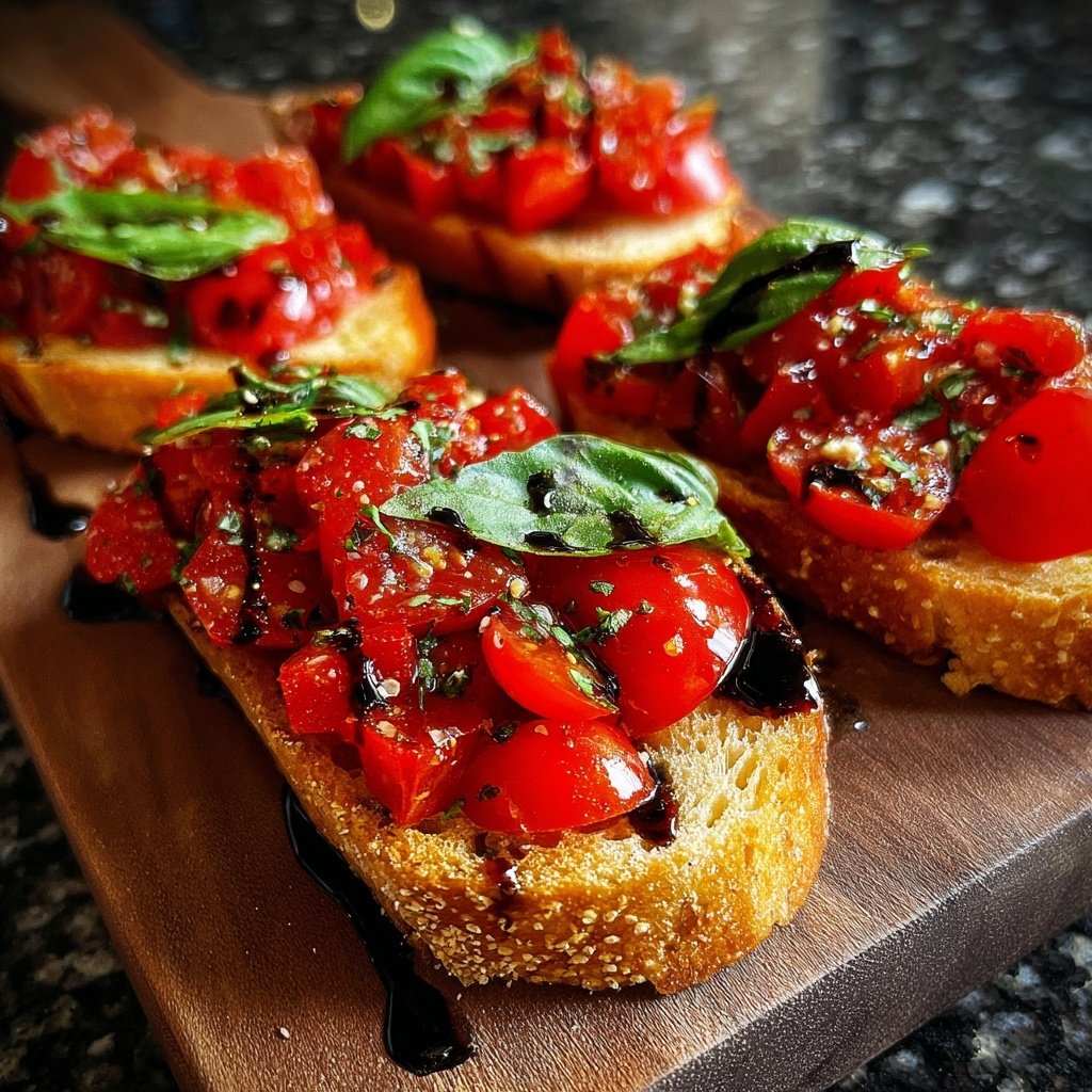 Bruschetta with Tomatoes and Basil