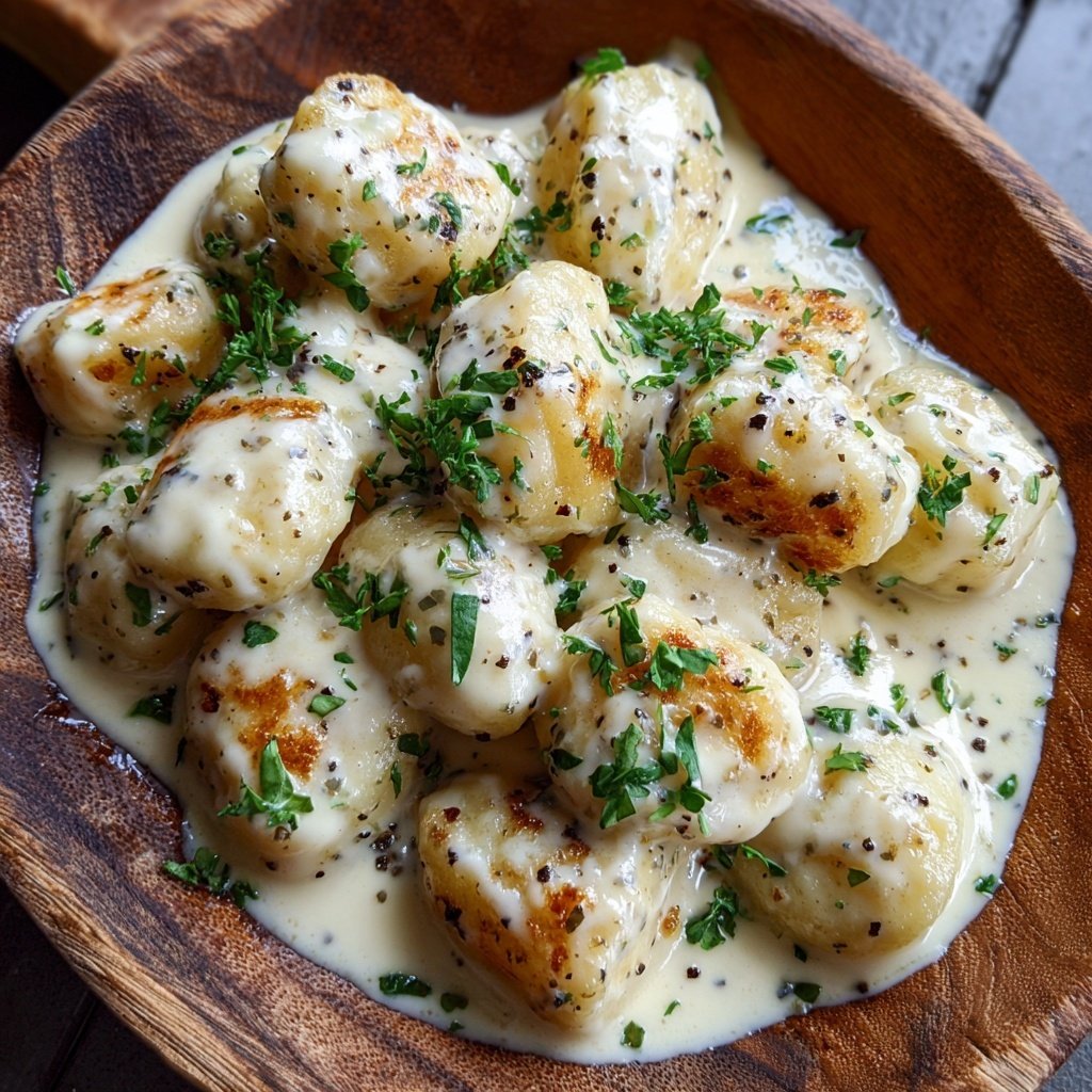 Truffle Gnocchi with Cream Sauce
