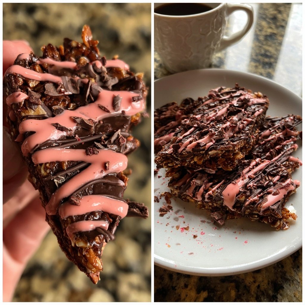 Valentines Snacks Chocolate Granola Bark