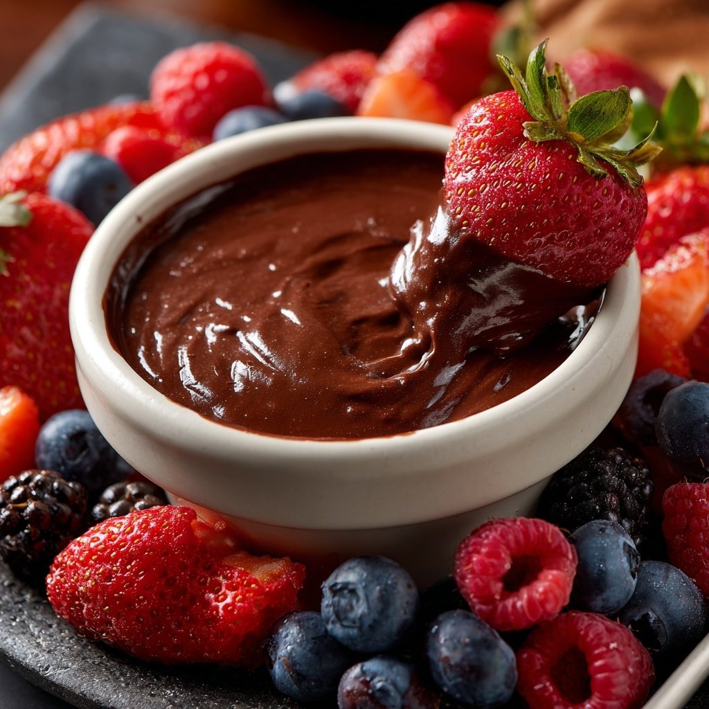 Chocolate Fondue with Fresh Berries