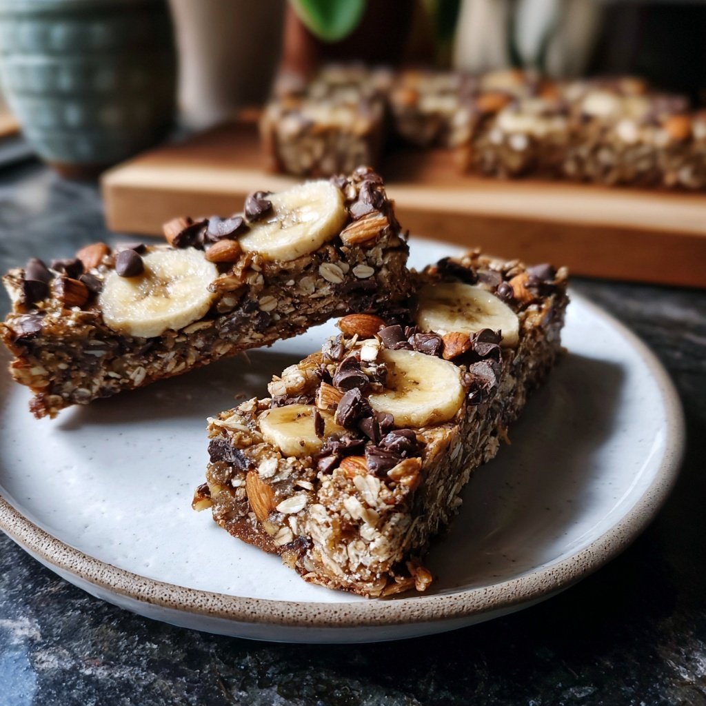 Chocolate Banana Almond Snack Bars