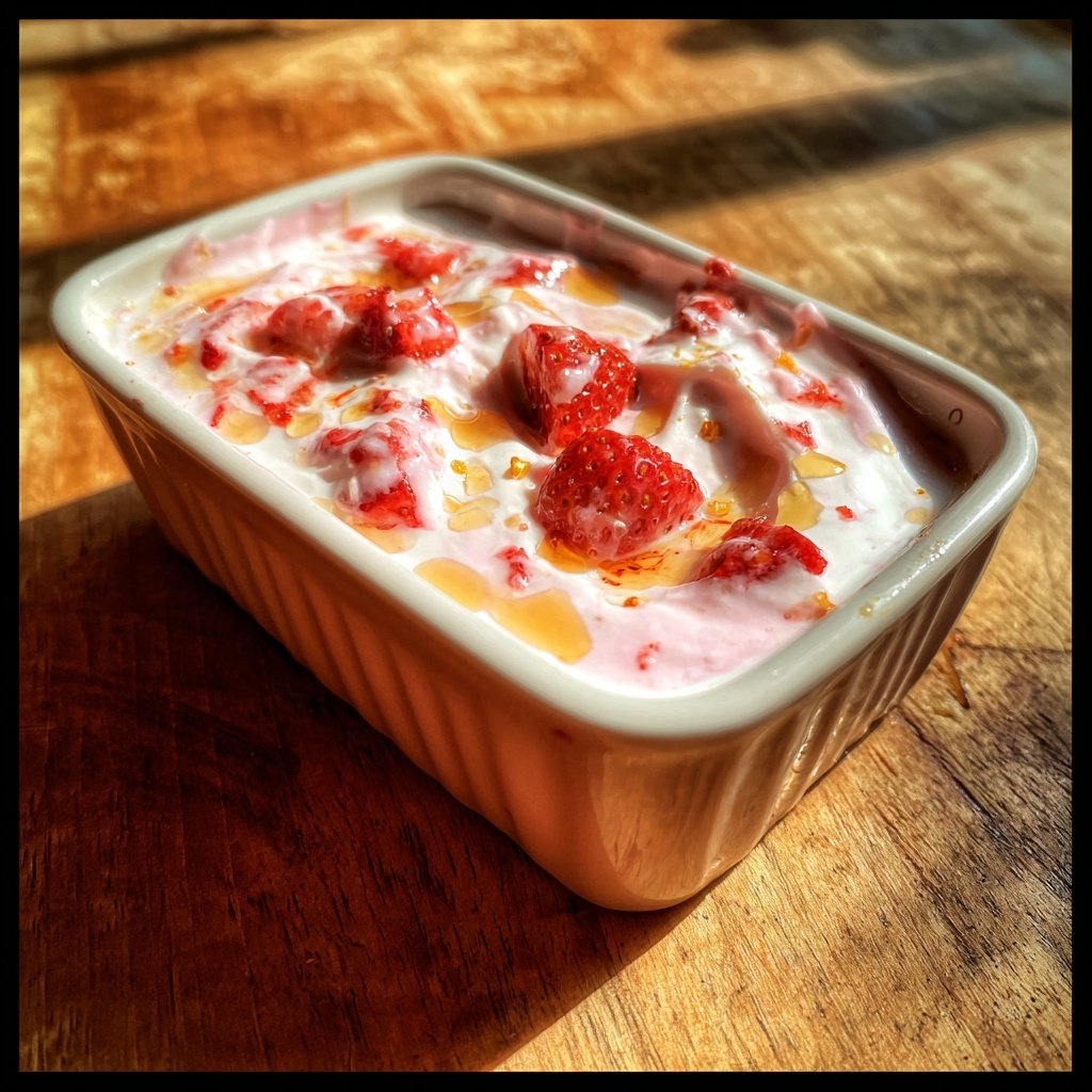 Fresh Strawberry Yogurt Dessert